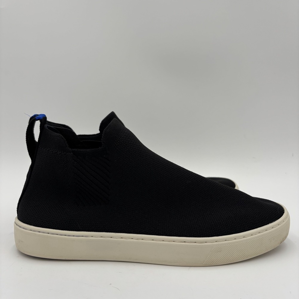 Rothy's The Chelsea Ankle Boot Black Knit Pull On Womens Size 9 Shoes Comfort